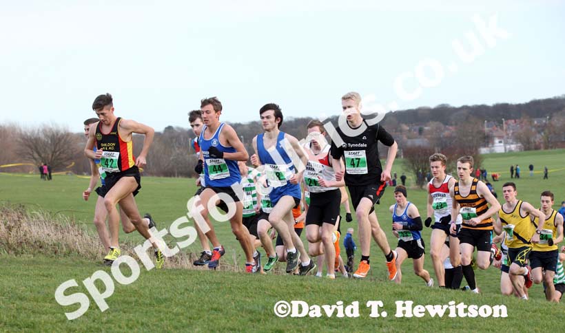 The start of the under-20 mens North Eastern Cross Country, Champs., Temple Park, South Shields. Photo: David T. Hewitson/Sports for All Pics